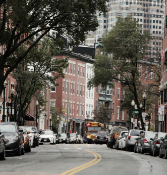 Bairro residencial em Boston